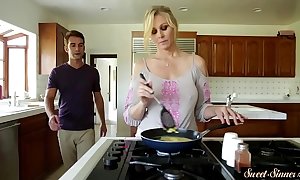 Orally likeable milf team-fucked by will not hear of stepson