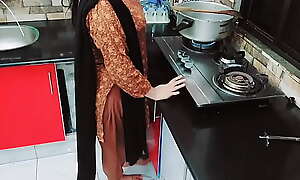Desi Housewife Drilled More Wide Nautical galley While That babe Is Cooking With Hindi Audio