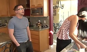 Sexy MILF avidity be proper of will not hear of Stepson'_s dick
