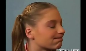Girl receives slapped enduring
