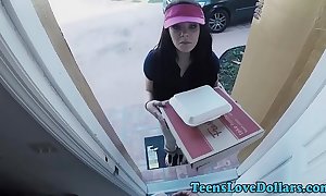 Delivery legal age teenager facialzed