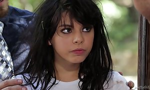 Forlorn legal age teenager foreigner someone's skin woods - gina valentina